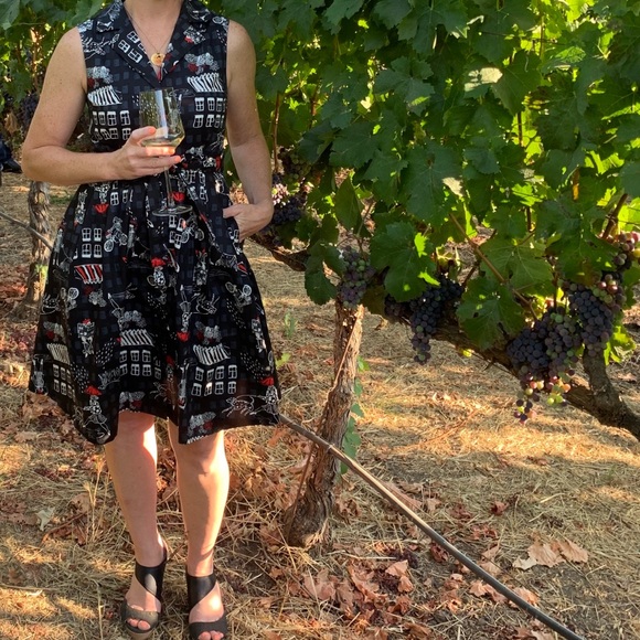 ModCloth size S Parisian print dress - Picture 5 of 7